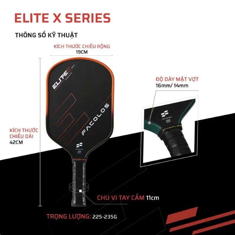 Vợt Pickleball Facolos Elite X