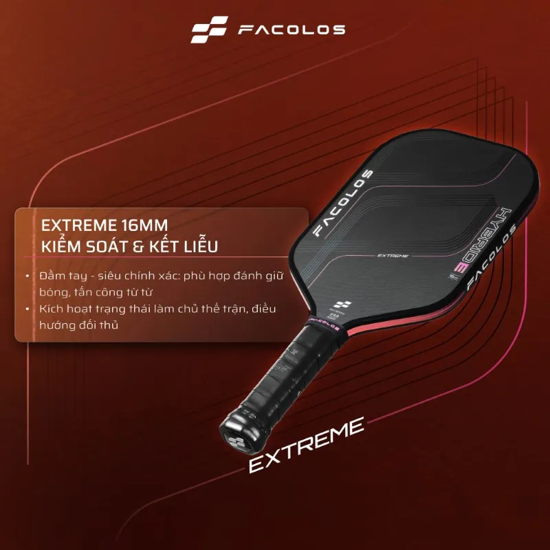 Vợt Pickleball Facolos Pro Series - Hybrid 2.0 Extreme 16mm
