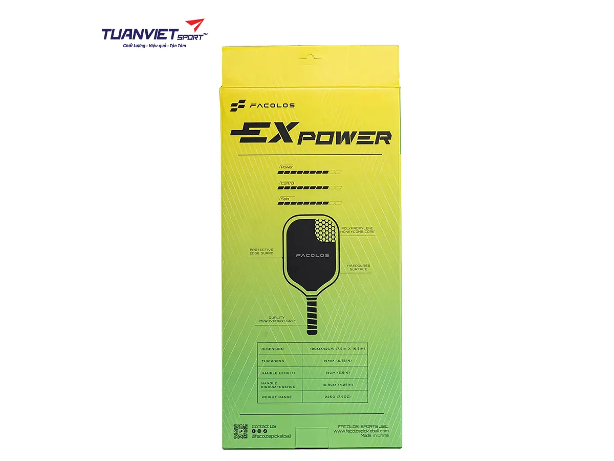 Bộ 2 Vợt Pickleball Facolos Sport Series - ExPower 14mm