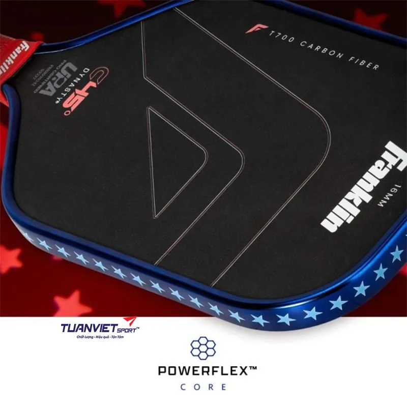 Vợt Pickleball Franklin C45&deg; Dynasty Red White & Blue