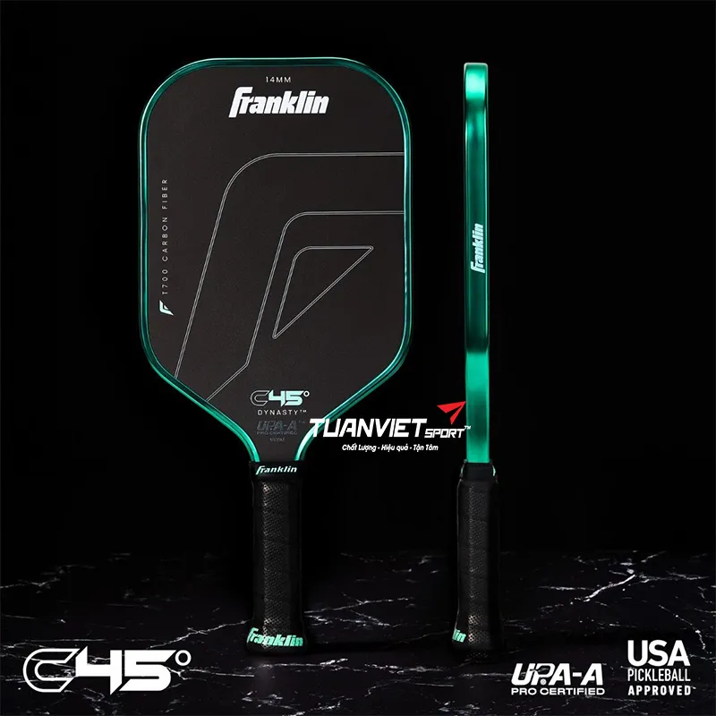  Vợt Pickleball Franklin C45° Dynasty 14mm - Xanh Mint