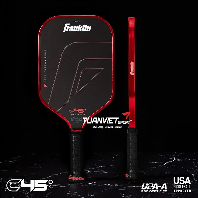  Vợt Pickleball Franklin C45° Dynasty 14mm - Đỏ