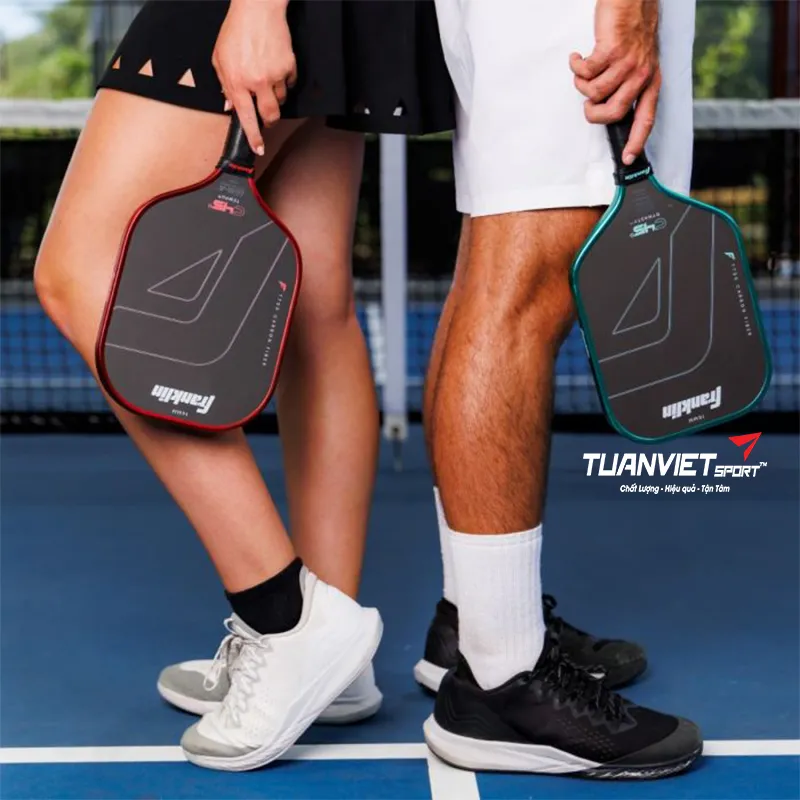 Vợt Pickleball Franklin C45° Dynasty 16mm - Xanh Mint trên sân