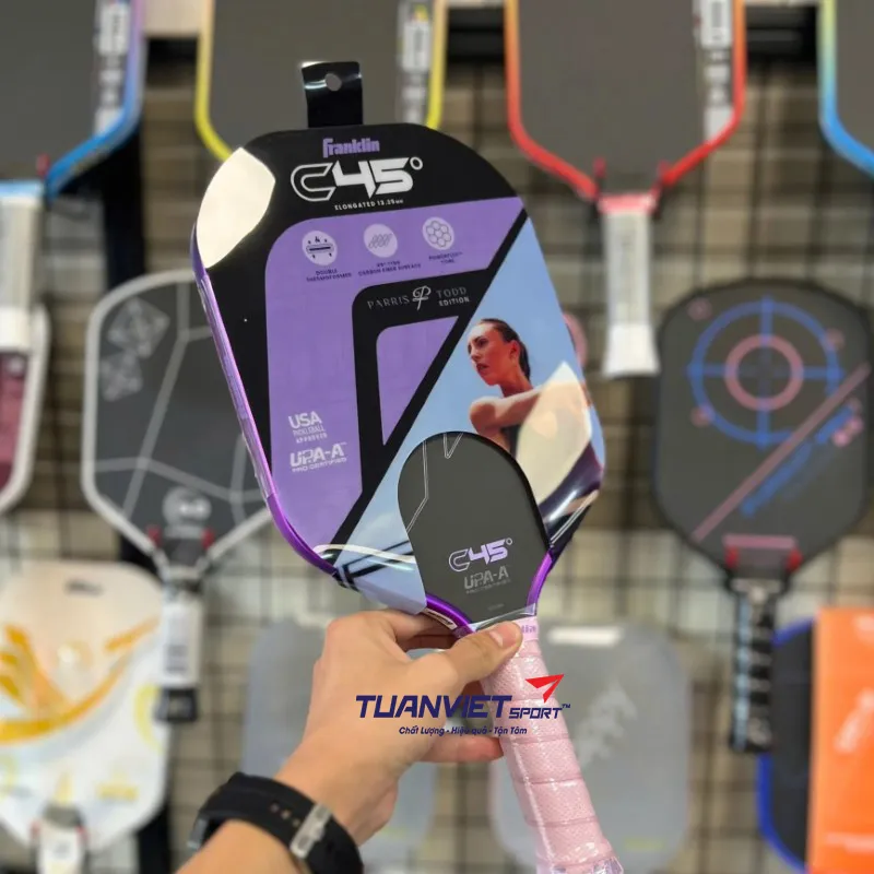 Hình ảnh thực tế của Vợt Pickleball Franklin C45° Parris Todd 13.25mm - Lilac