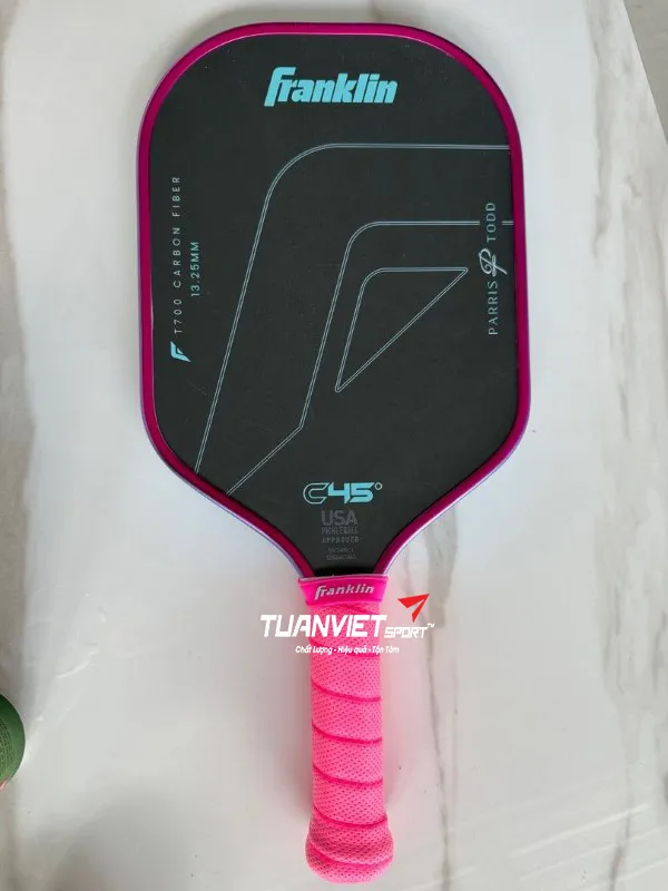 Hình ảnh thực tế của Vợt Pickleball Franklin C45° Parris Todd 13.25mm - Pink/Blue