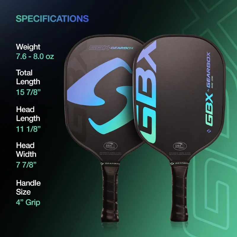 Vợt Pickleball Gearbox GBX Quad 12mm