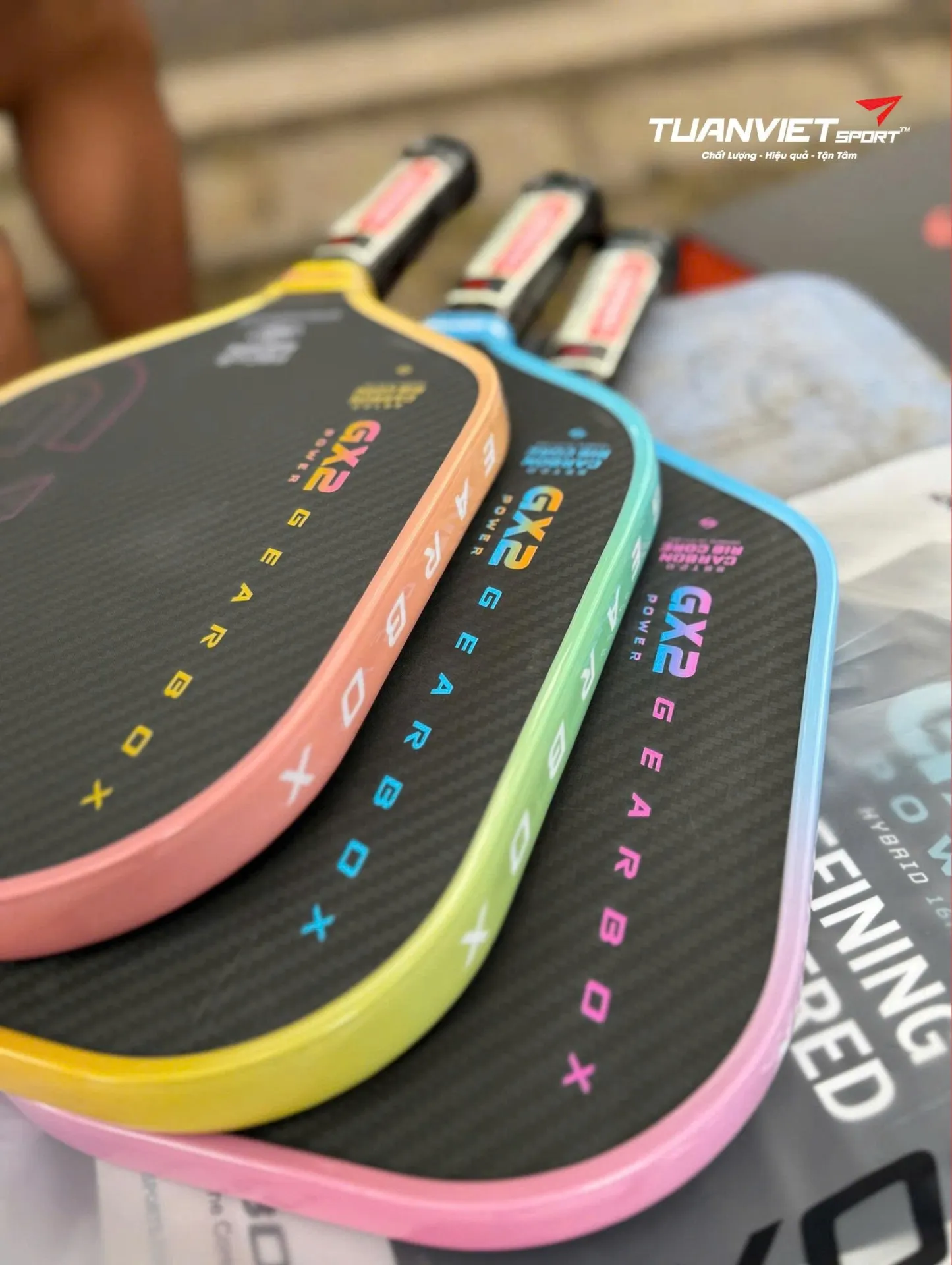 Vợt Pickleball Gearbox GX2 Power Elongated Limited Edition Blue Yellow