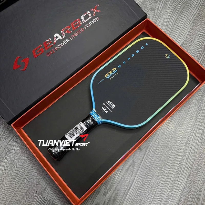 Vợt Pickleball Gearbox GX2 Power Elongated Limited Edition Blue Yellow