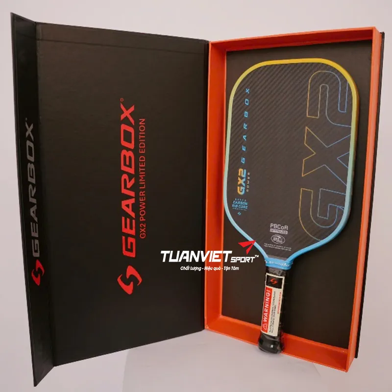 Vợt Pickleball Gearbox GX2 Power Elongated Limited Edition Blue Yellow