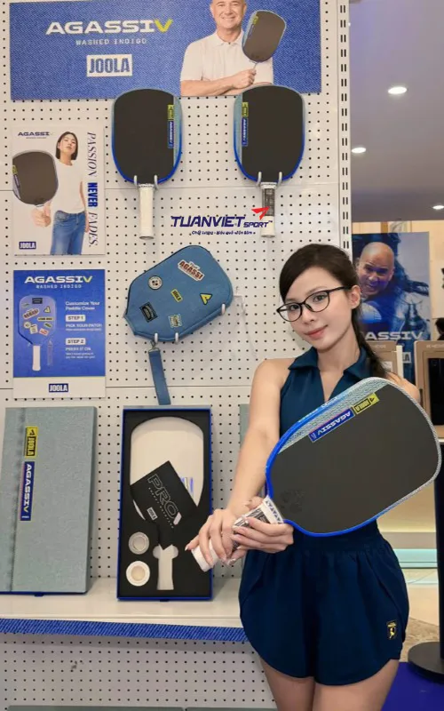 Vợt Pickleball JOOLA Agassi Pro V Andre Agassi Washed Indigo