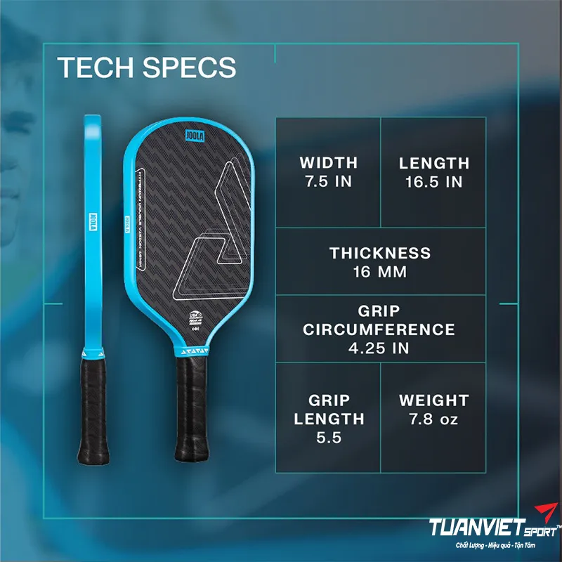 Thông số của Vợt Pickleball Joola Hyperion Double Vision