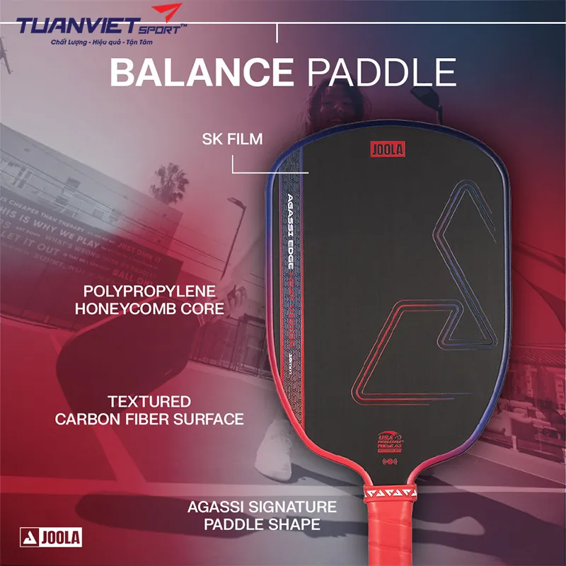 Công nghệ nổi bật của Vợt Pickleball Joola Agassi Edge Heat Vision