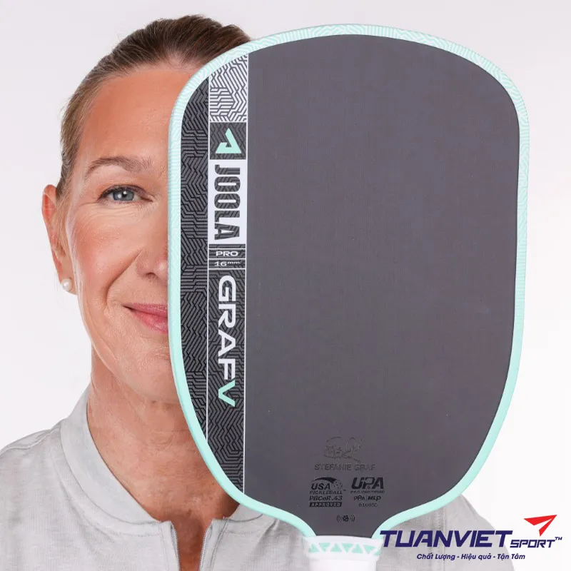 Vợt Pickleball JOOLA Pro V Steffi Graf Seaside Green 16mm