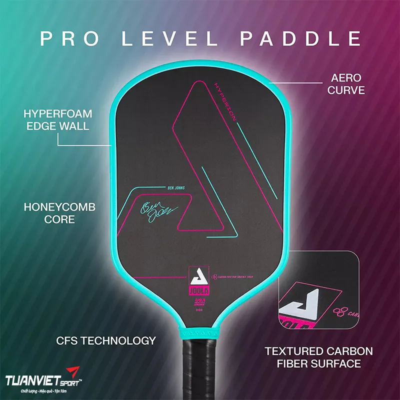 C&ocirc;ng nghệ nổi bật của Vợt Pickleball Joola Vice Hyperion CFS 16mm
