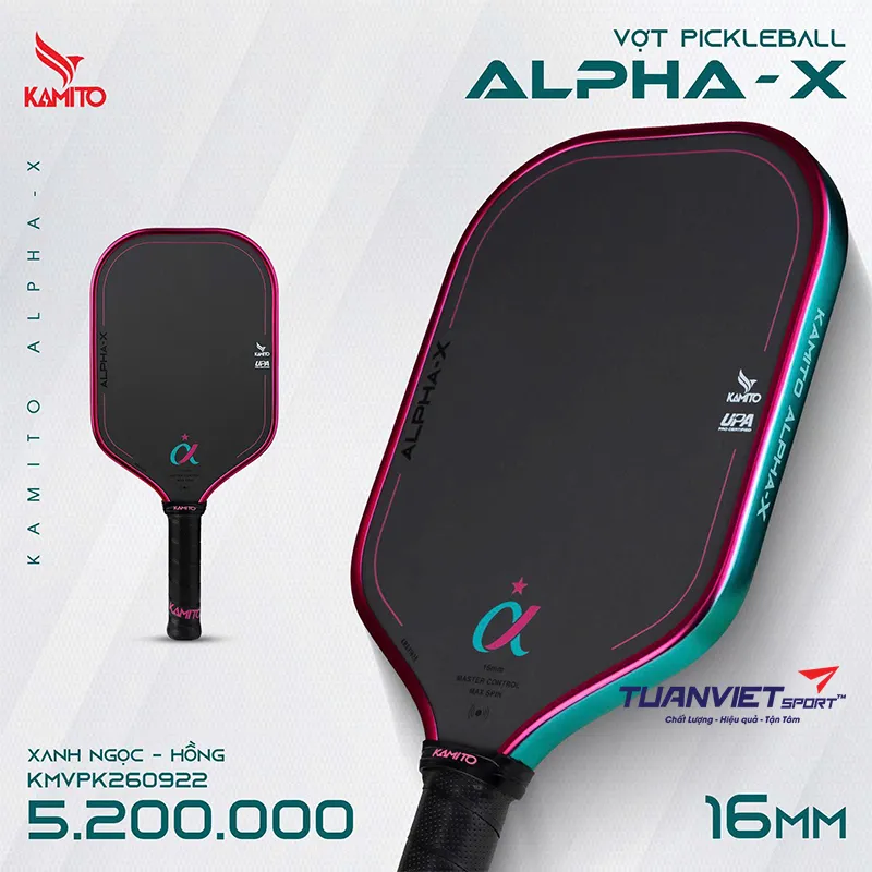 Vợt Pickleball Kamito Alpha X 16mm