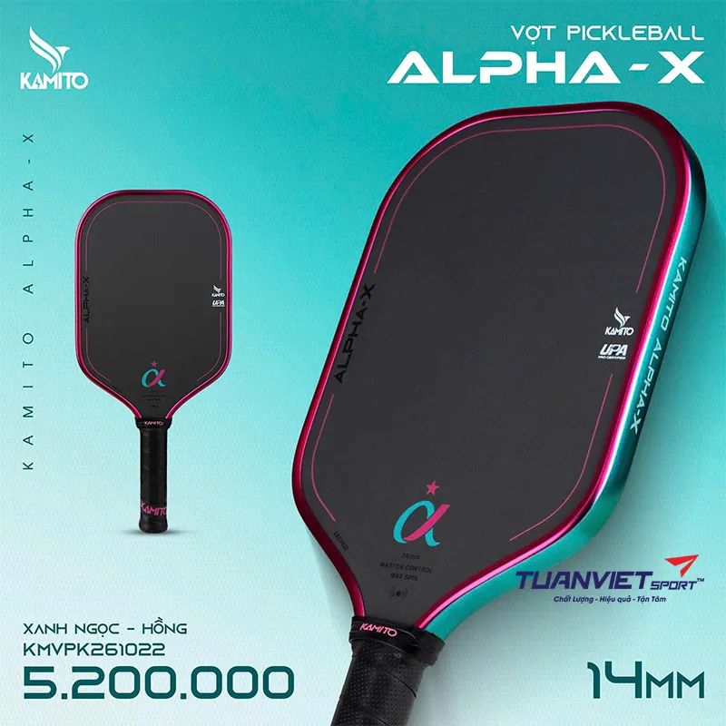 Vợt Pickleball Kamito Alpha X 14mm
