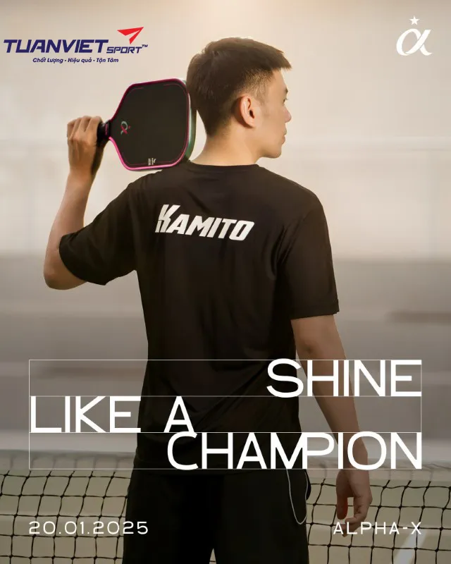 Vợt Pickleball Kamito Alpha X x L&yacute; Ho&agrave;ng Nam