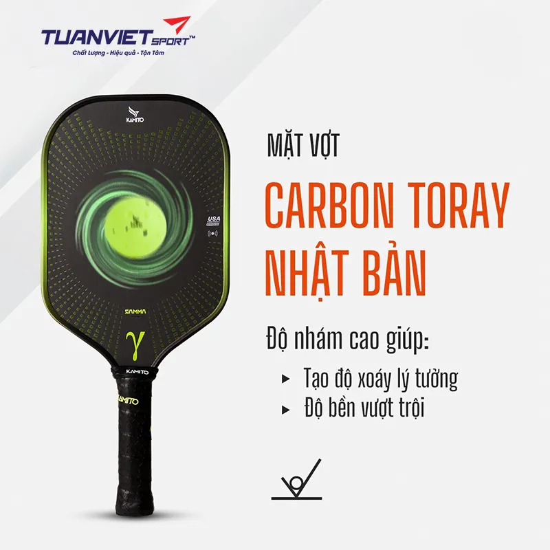 Đặc điểm nổi bật của Vợt Pickleball Kamito Gamma 16mm