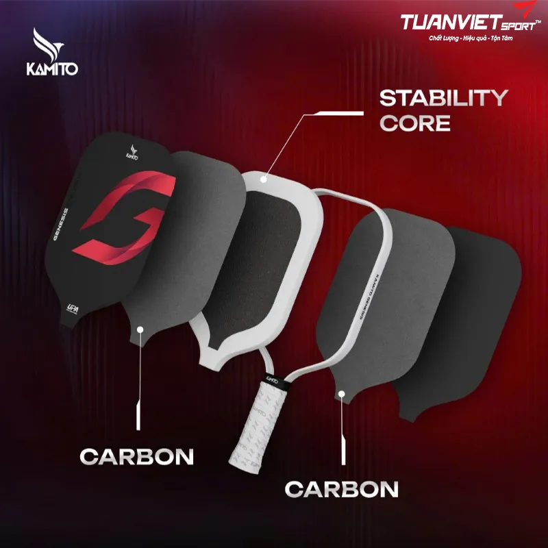 Vợt Pickleball Kamito Genesis 16mm