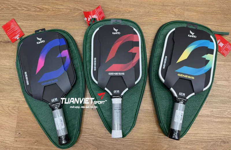 H&igrave;nh ảnh thực tế của Vợt Pickleball Kamito Genesis 16mm