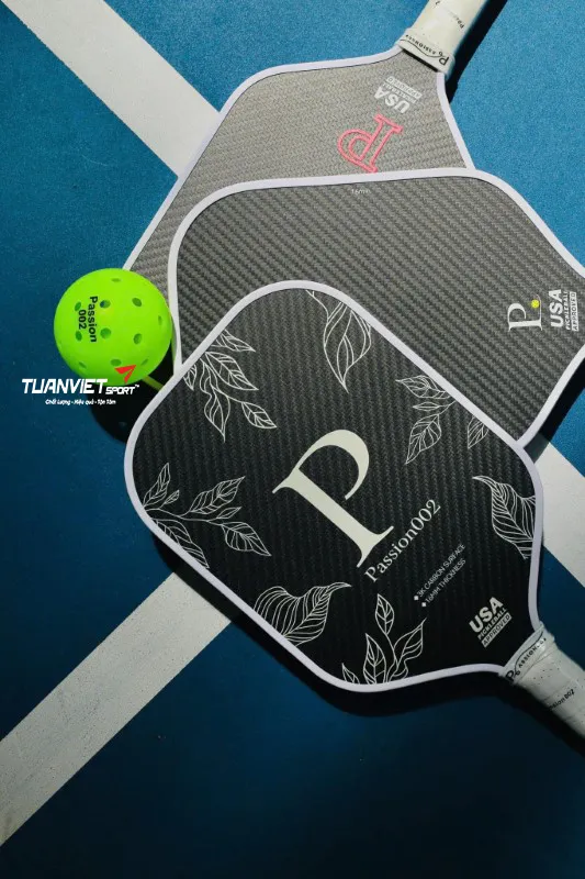 Vợt Pickleball Passion 002 3K Carbon Fiber Black&nbsp;