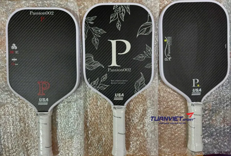 Vợt Pickleball Passion 002 3K Carbon Fiber Black&nbsp;
