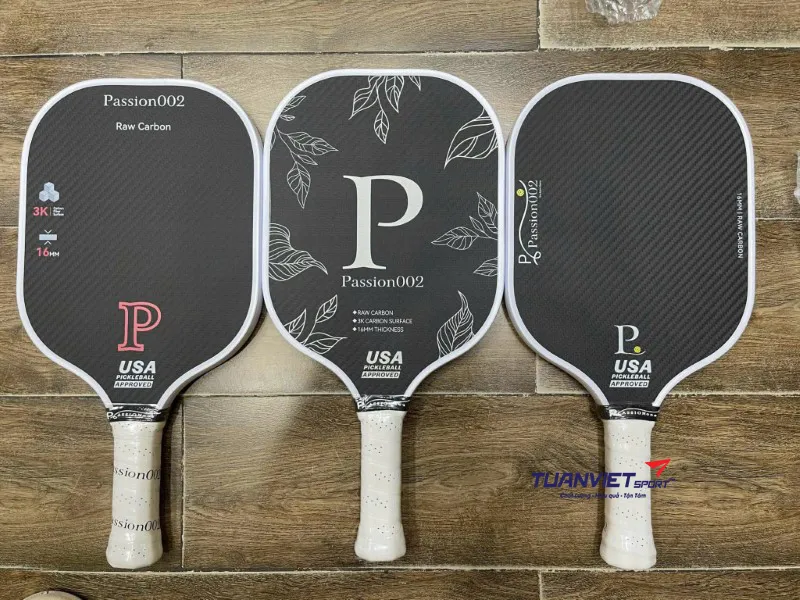Vợt Pickleball Passion 002 3K Carbon Fiber Black&nbsp;