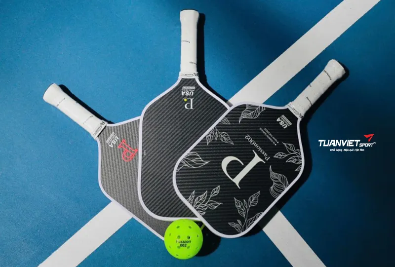 Vợt Pickleball Passion 002 3K Carbon Fiber Black&nbsp;