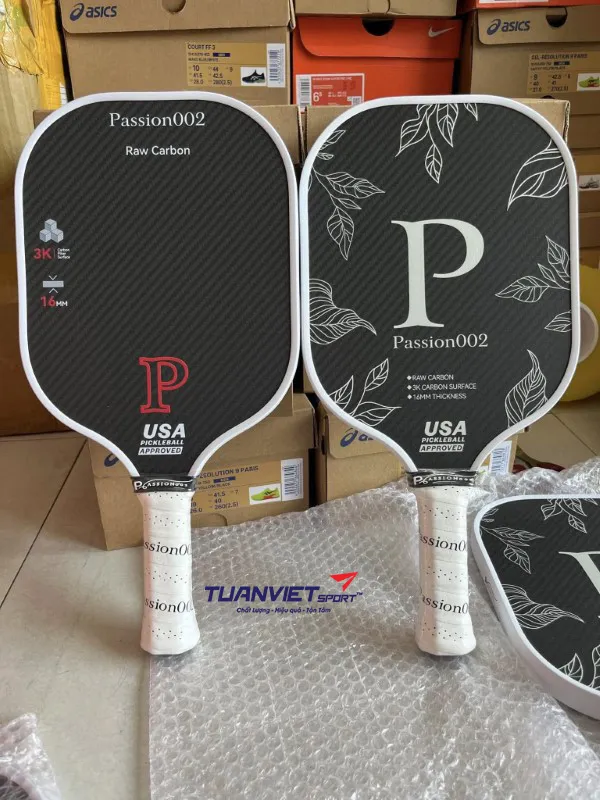 Vợt Pickleball Passion 002 3K Carbon Fiber Black&nbsp;