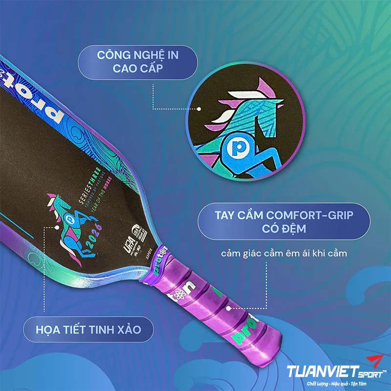 C&ocirc;ng nghệ nổi bật của Vợt Pickleball Proton Series Three Limited Edition - Year of the Horse