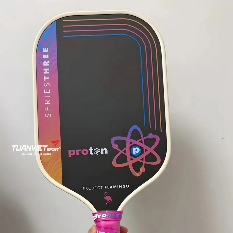 Vợt Pickleball Proton Series Three - Project Flamingo Elongated 13mm Cream - Limited Edition