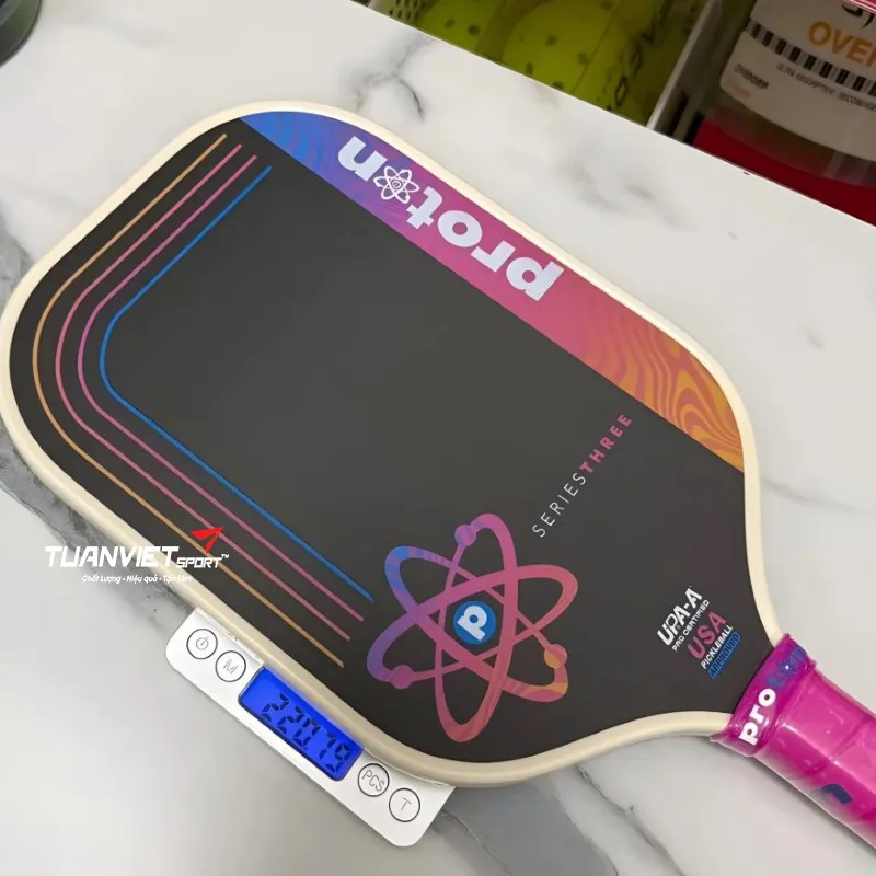 Vợt Pickleball Proton Series Three - Project Flamingo Elongated 13mm Cream - Limited Edition