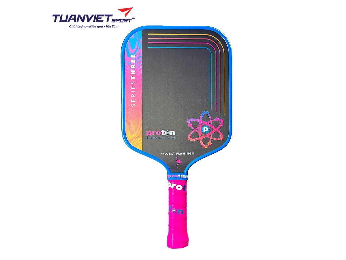 Vợt Pickleball Proton Series Three - Project Flamingo Square 15mm