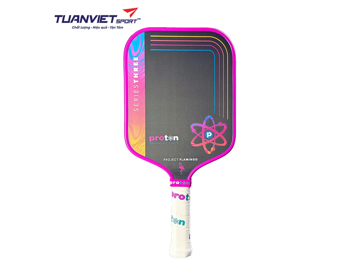 Vợt Pickleball Proton Series Three - Project Flamingo Square 15mm