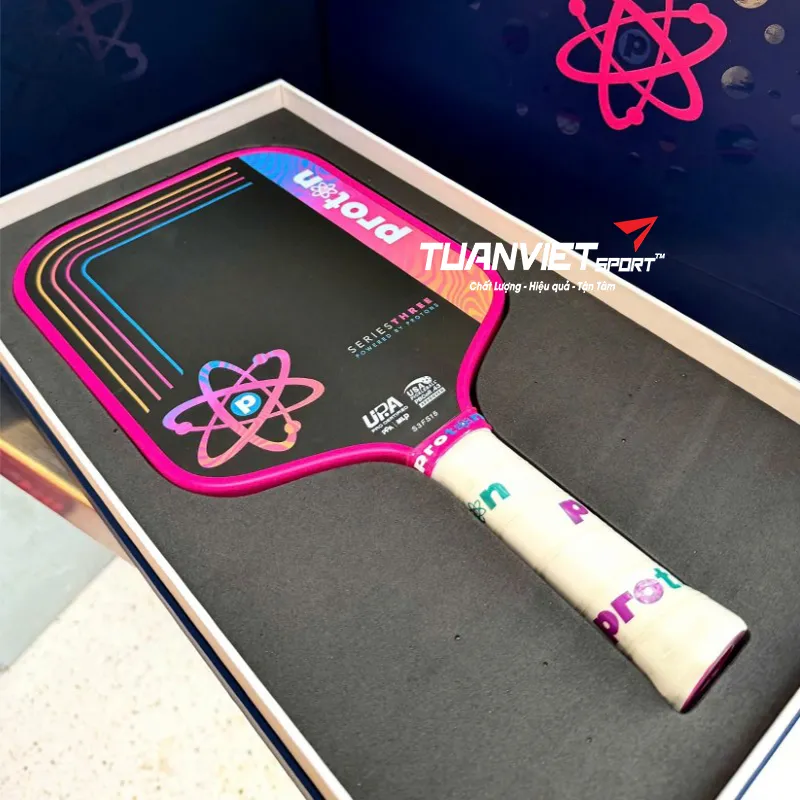 Vợt Pickleball Proton Series Three - Project Flamingo Square 15mm - Hồng