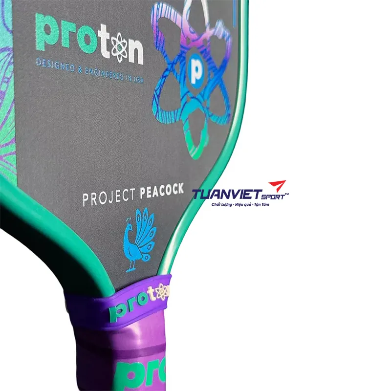 Vợt Pickleball Proton Series Three - Project Peacock Elongated 15mm