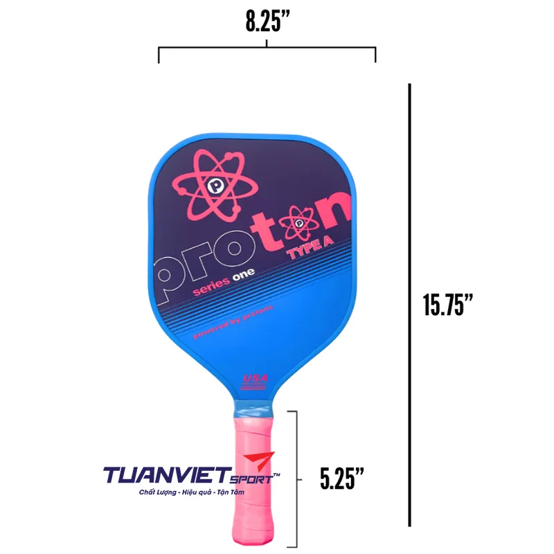 Vợt Pickleball Proton Series One - Type A - Tournament - Square 15mm