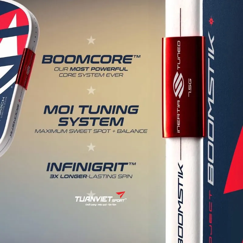 Công nghệ tích hợp trong Vợt Pickleball Selkirk Labs Project BOOMSTIK Jack Sock Signature