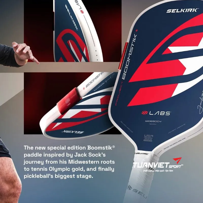 Vợt Pickleball Selkirk Labs Project BOOMSTIK Jack Sock Signature