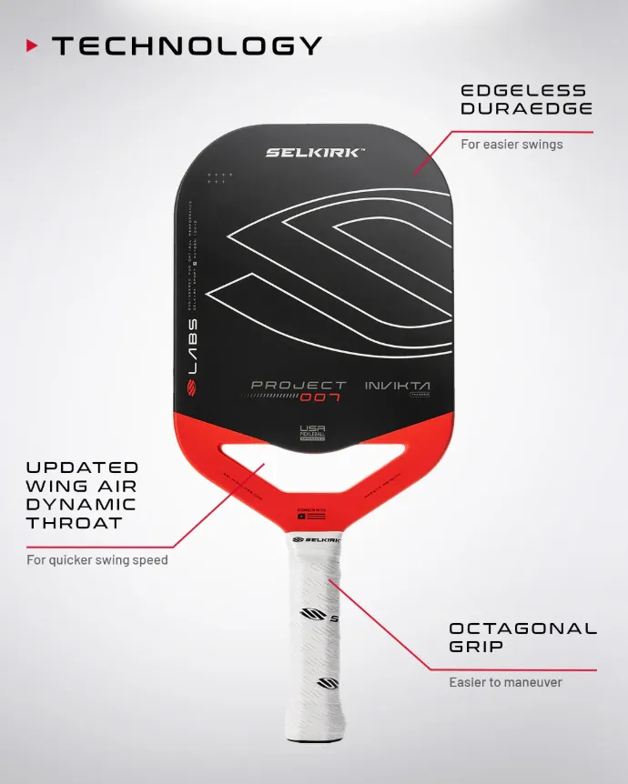 Vợt Pickleball Selkirk LABS Project 007 14MM Invikta