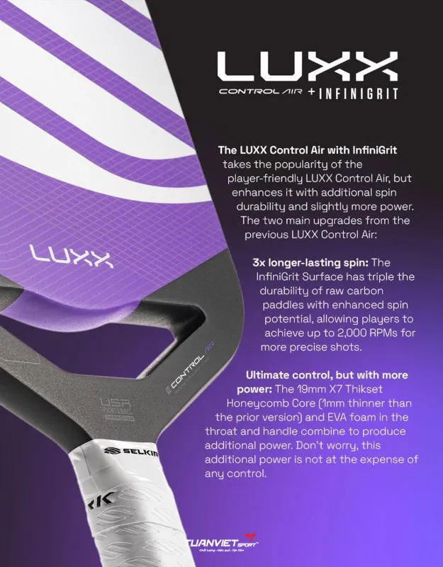 Vợt Pickleball Selkirk LUXX Control Air - Invikta