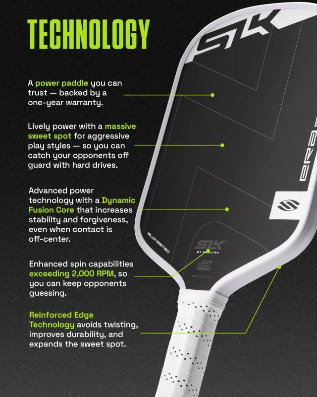 Công nghệ nổi bật Vợt Pickleball SLK ERA Power Elongated