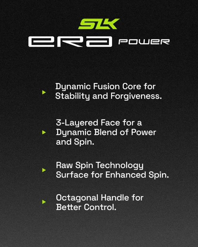 Các công nghệ tích hợp trong Vợt Pickleball SLK ERA Power Widebody