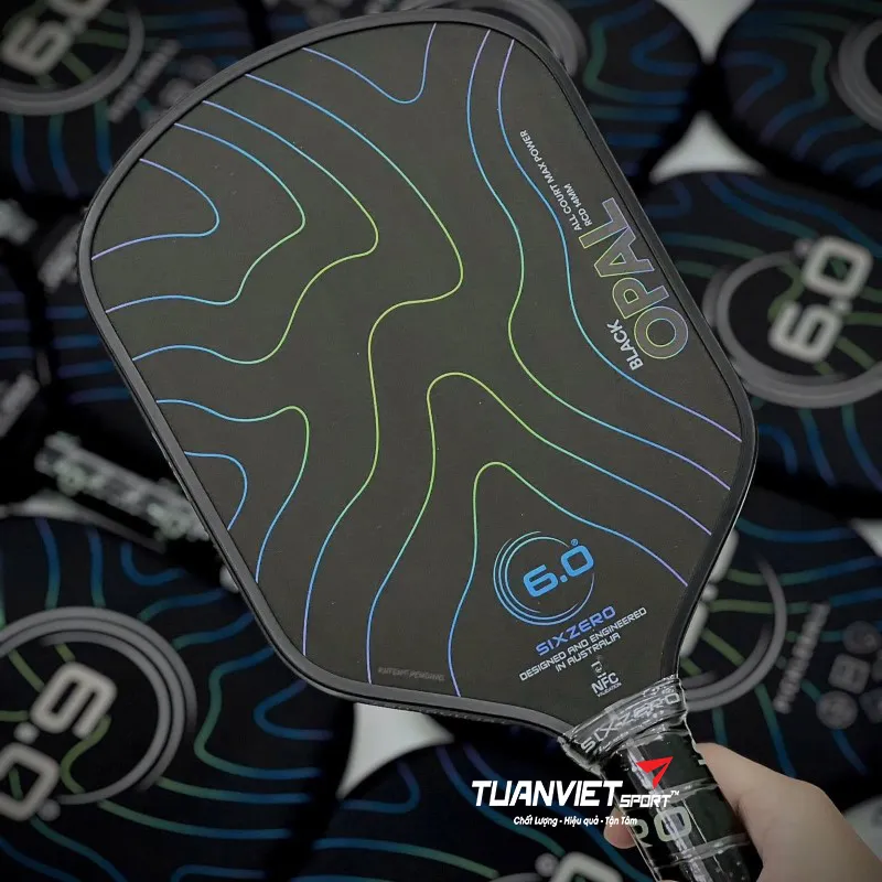 Vợt Pickleball Six Zero Black Opal 14mm