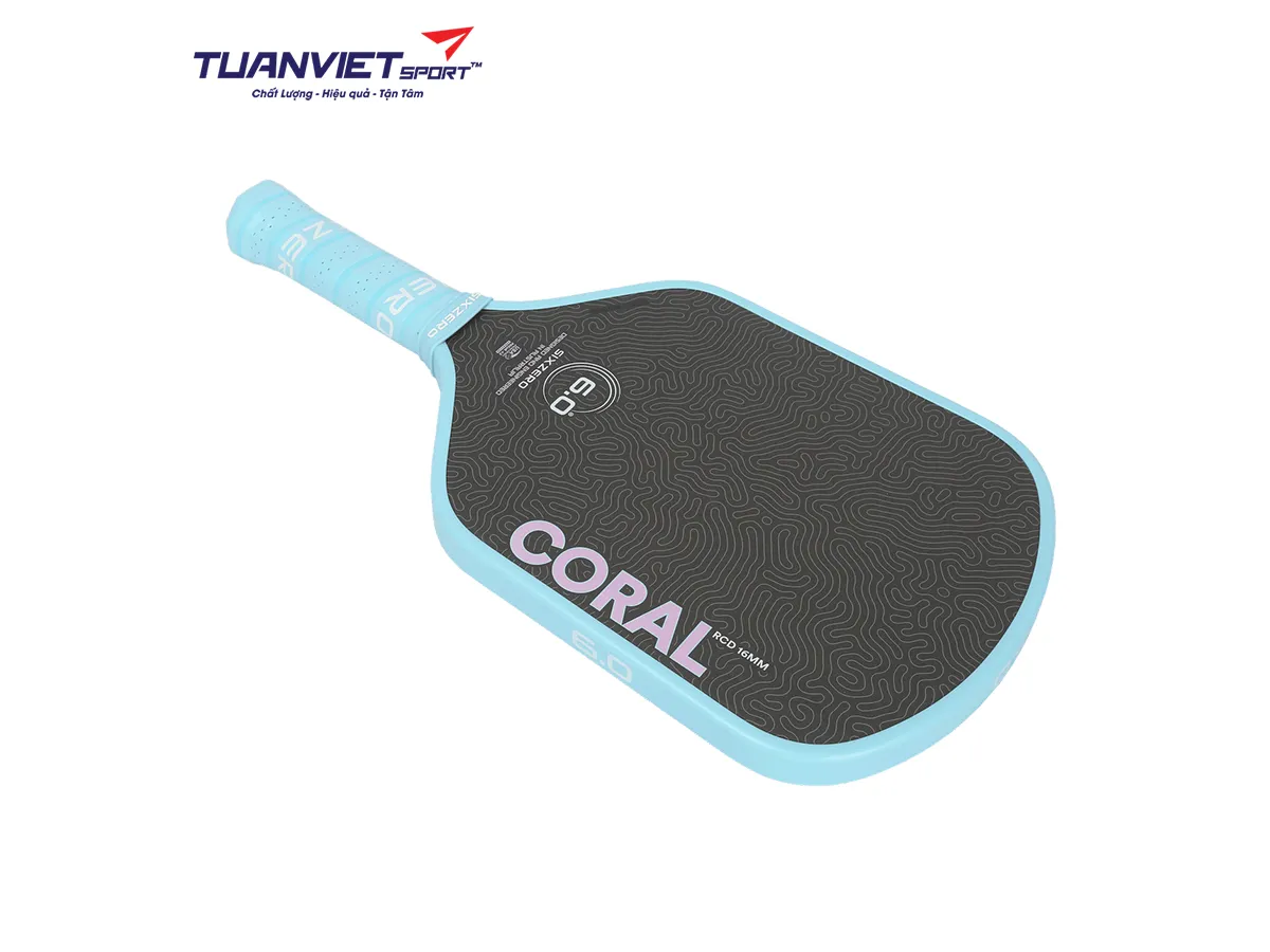 Vợt Pickleball Six Zero Coral Lightweight Hybrid 16mm