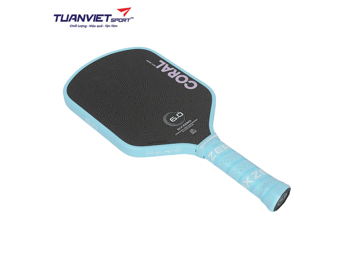 Vợt Pickleball Six Zero Coral Lightweight Hybrid 16mm