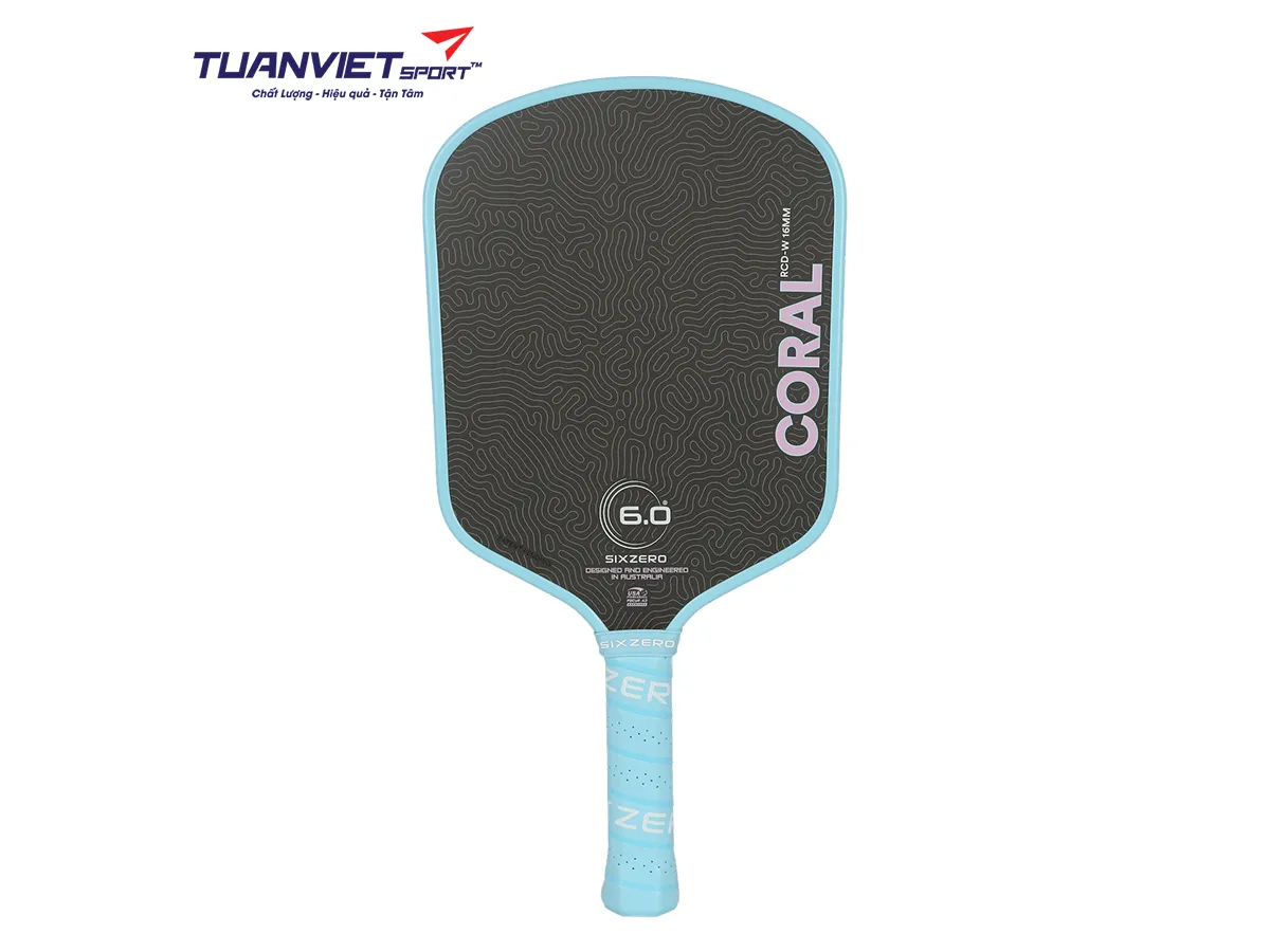 Vợt Pickleball Six Zero Coral Lightweight Widebody 16mm