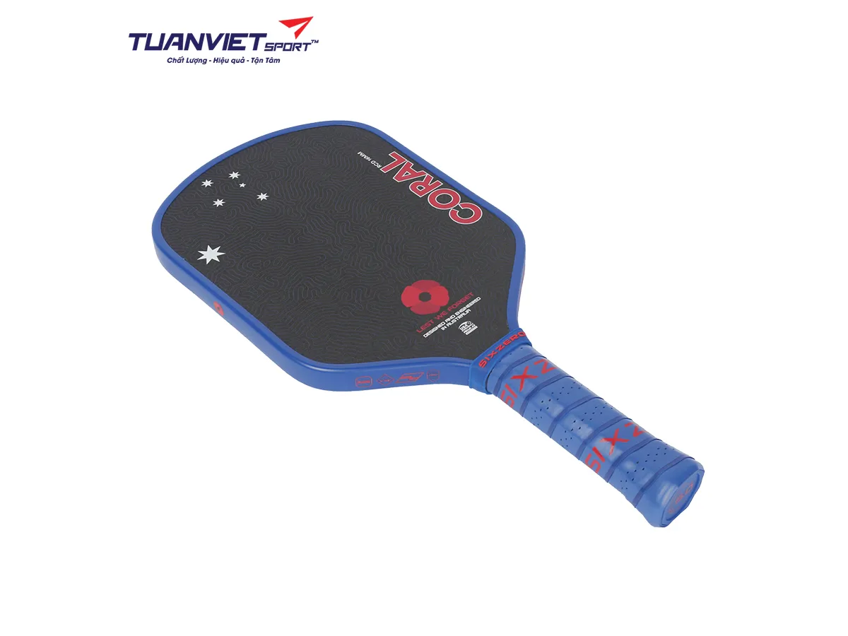 Vợt Pickleball Six Zero Coral ANZAC Edition 16mm