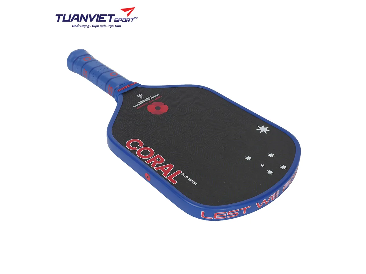 Vợt Pickleball Six Zero Coral ANZAC Edition 16mm