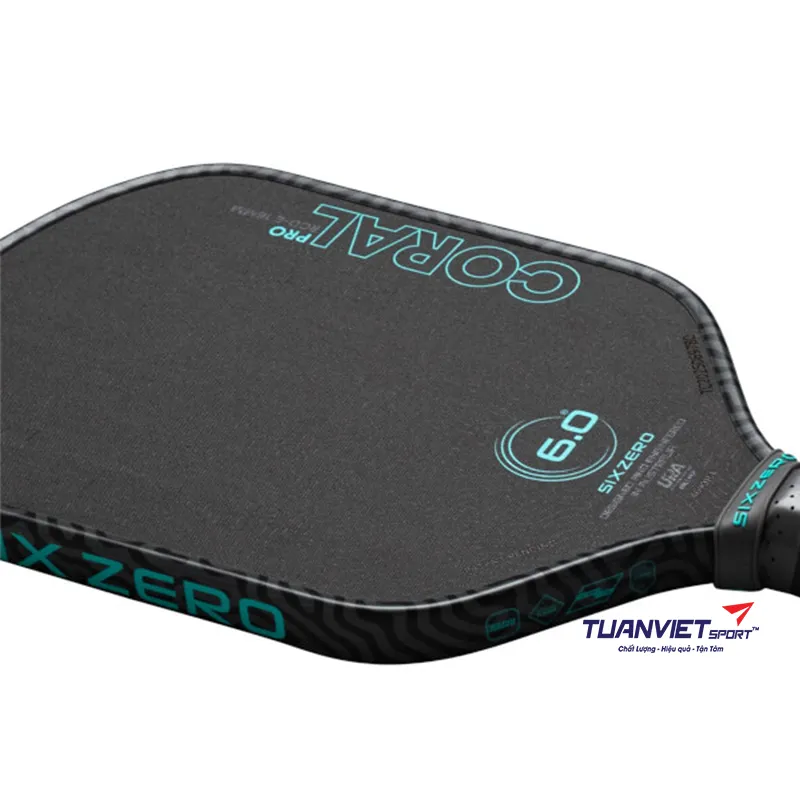 Vợt Pickleball Six Zero Coral Pro Elongated 16mm